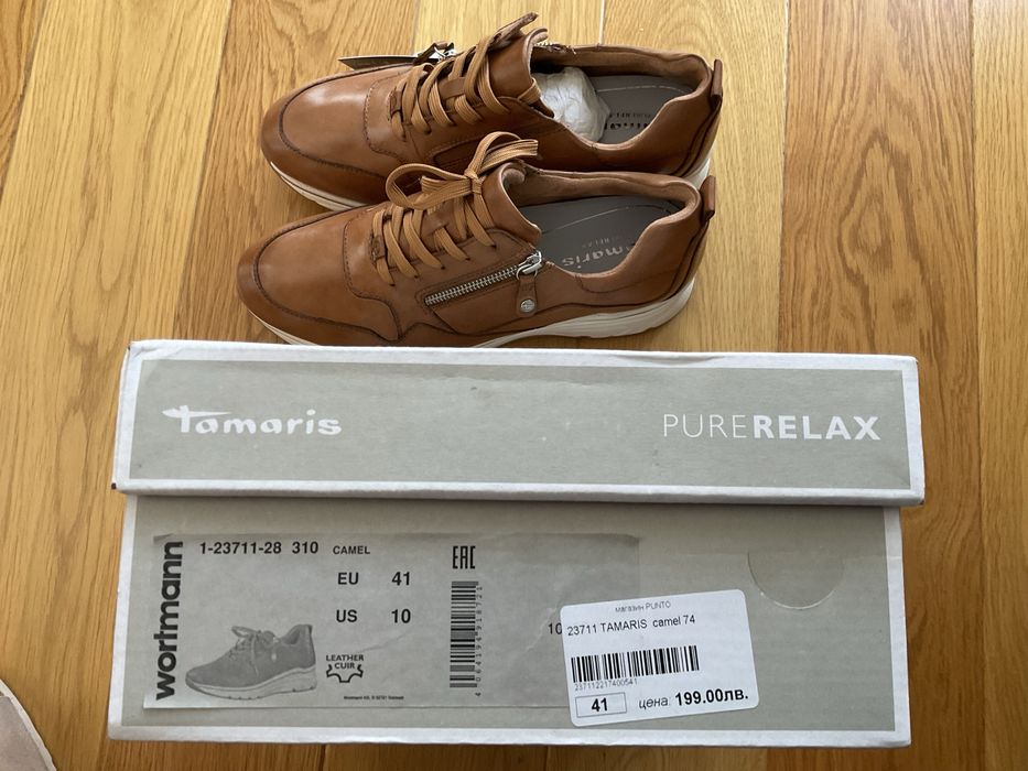 Кожени обувки Tamaris н-р 41 - НОВИ - Намалени!