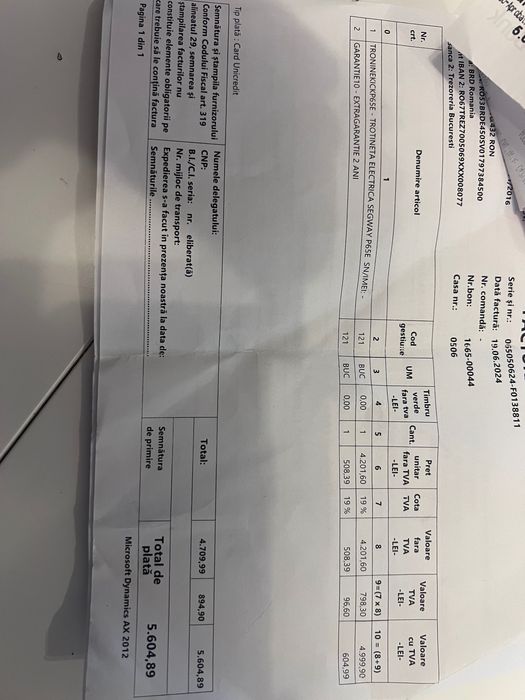 De vânzare: Trotinetă electrică Segway Ninebot P65E – stare foarte bun