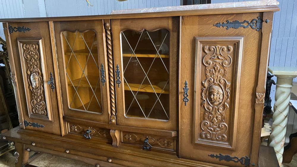 Mobilier din Lemn Masiv Sculpturi Vintage Antic
