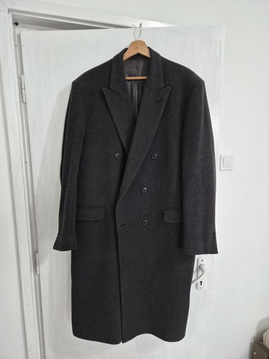 Palton Lana Casmir old money wool gri