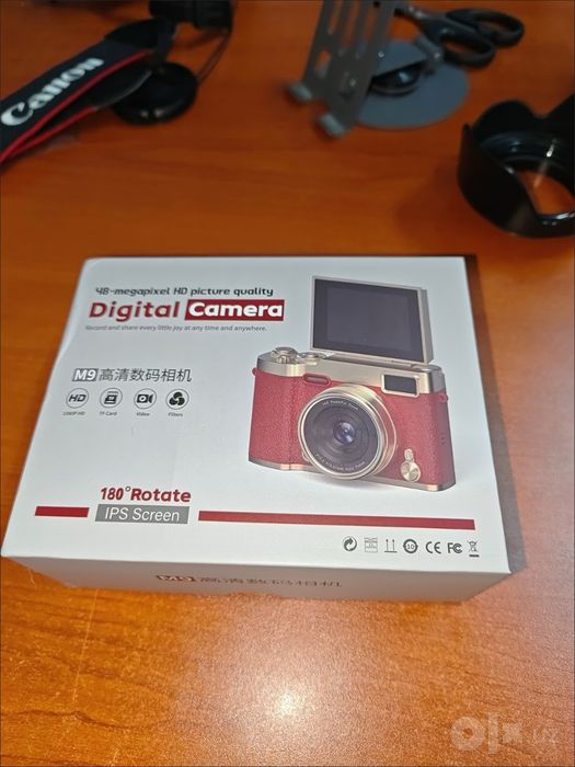 Цифровая камера M9 (48 МП, 2.4" 180°, 1080p) + Карта памяти 512 ГБ