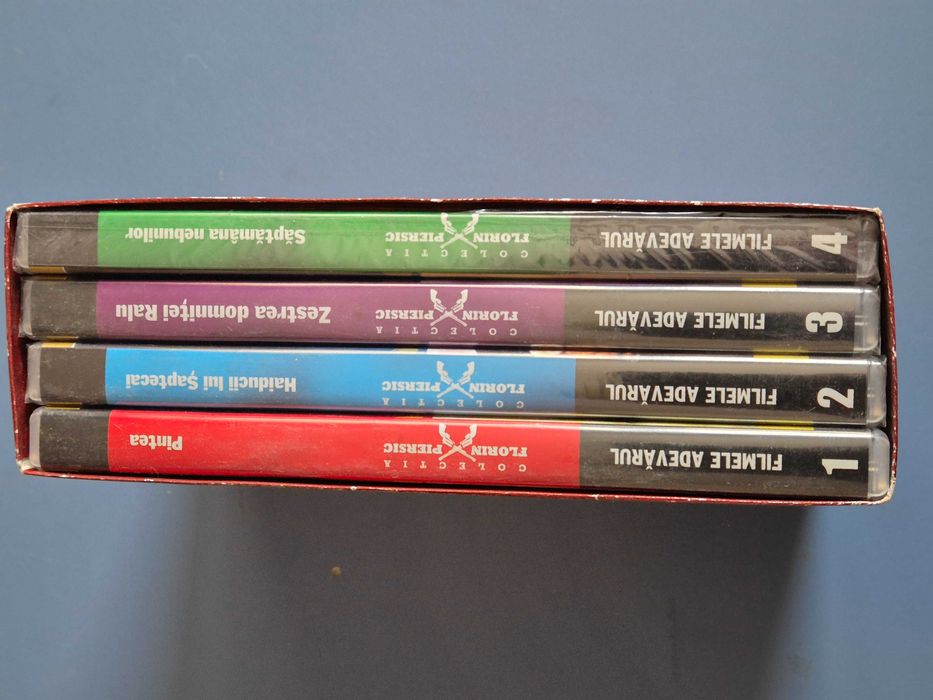 Colectie de patru DVD-uri cu filme celebre cu Florin Piersic