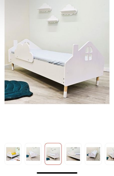 2 кроват  бу детский полкасымен облака