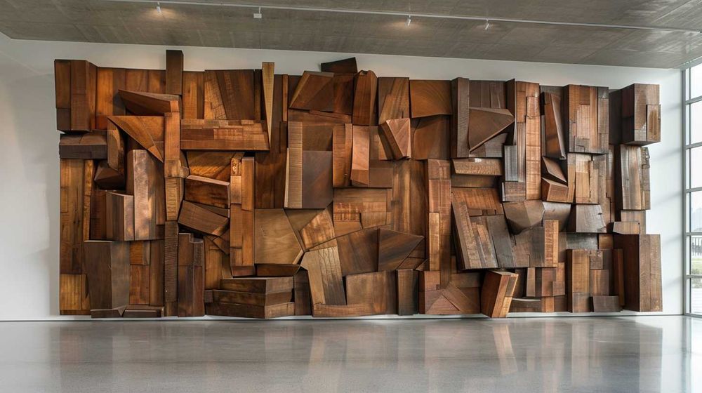 Стенен декор - пано от масивна дървесина по поръчка.