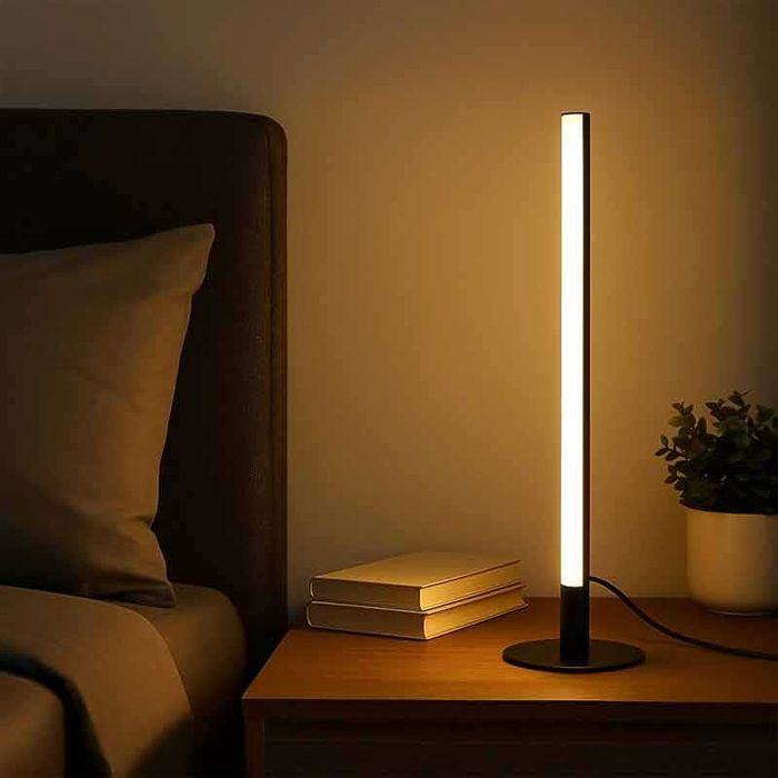 LED лампа за бюро или под, 3 цвята светлина, регулируема яркост, 40 см