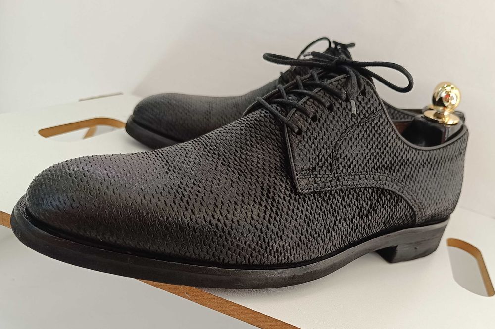 Pantofi derby 40 40.5 de lux lucrati Lagerfeld piele naturala nappa