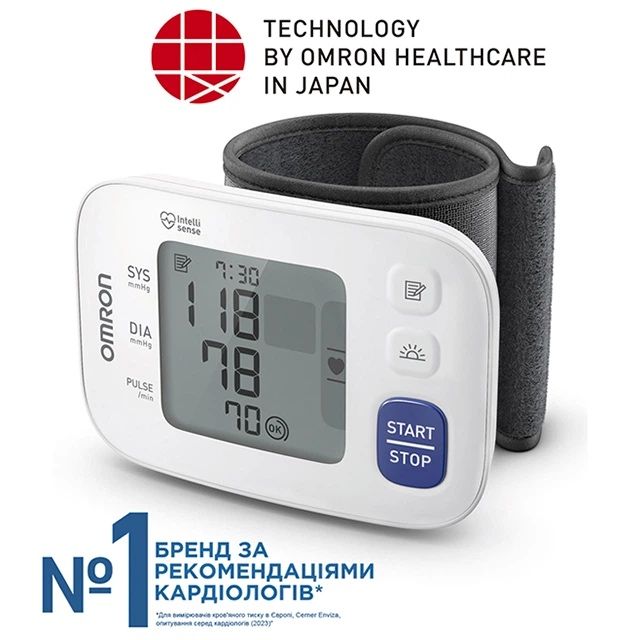 Танометр Omron RS4 на запястье