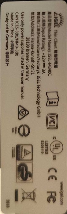 Mini PC Igel M340C ThinClient AMD