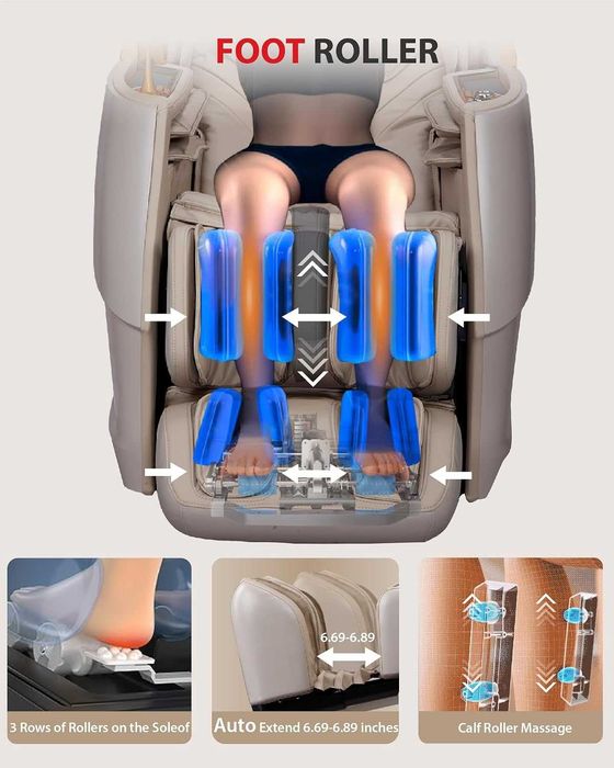 Scaun de masaj 4D Premium Zero Gravity AI Voice Control Luxury Transport GRATUIT