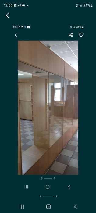 Шкаф-витрина. Ламинат стекло