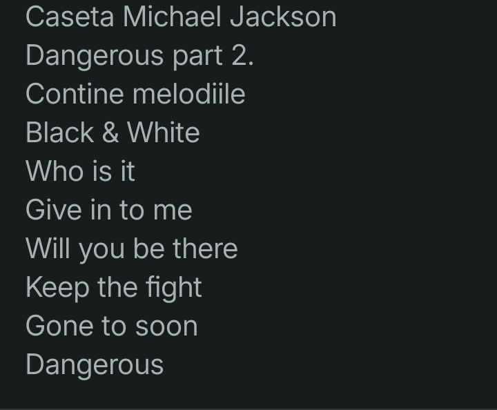 Caseta Michael Jackson