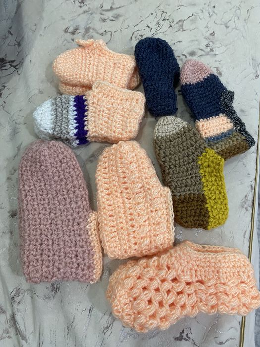 Продам детские следки вязаные крючком ,ручная работа.