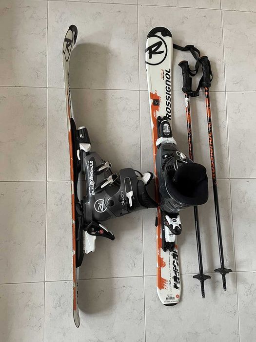 Детски ски 100 cm, обувки 20.5 и щеки - Rossignol