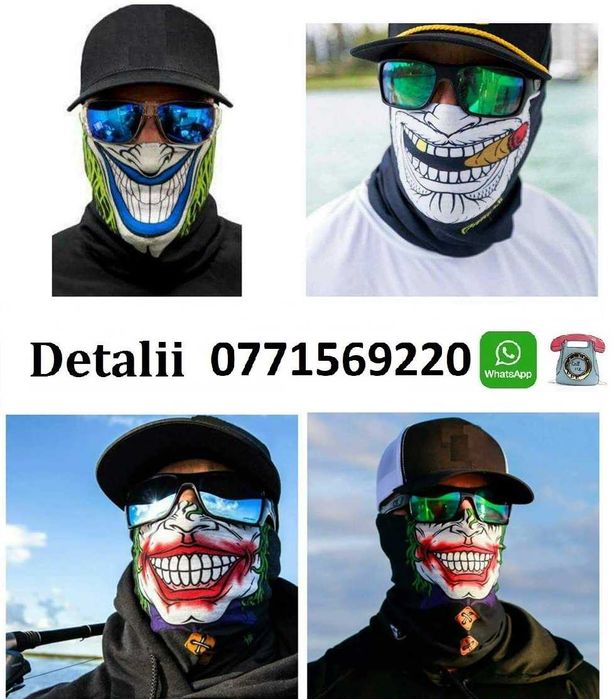 Masca bandana  esarfa 3D trotinete pescuit atv schi paintball ciclism