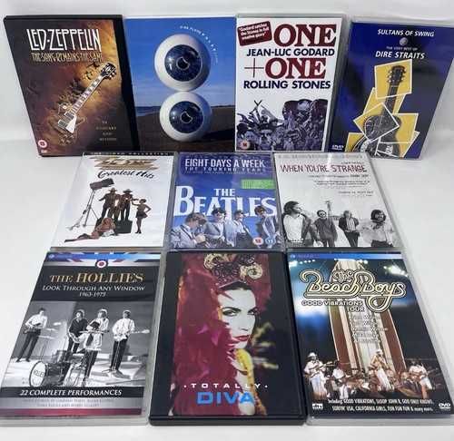DVD -uri Metallica Pink Floyd Nightwish Kiss Cream Rolling Stones Yes