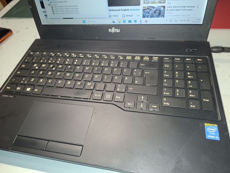 Fujitsu A555, SSD 250gb, 12 gb ram, Intel i3, Bluetooth, Windows 11