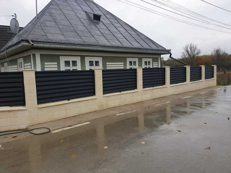 Garduri din panou stil jaluzele, sipca metalica, tabla, BCA si plasa