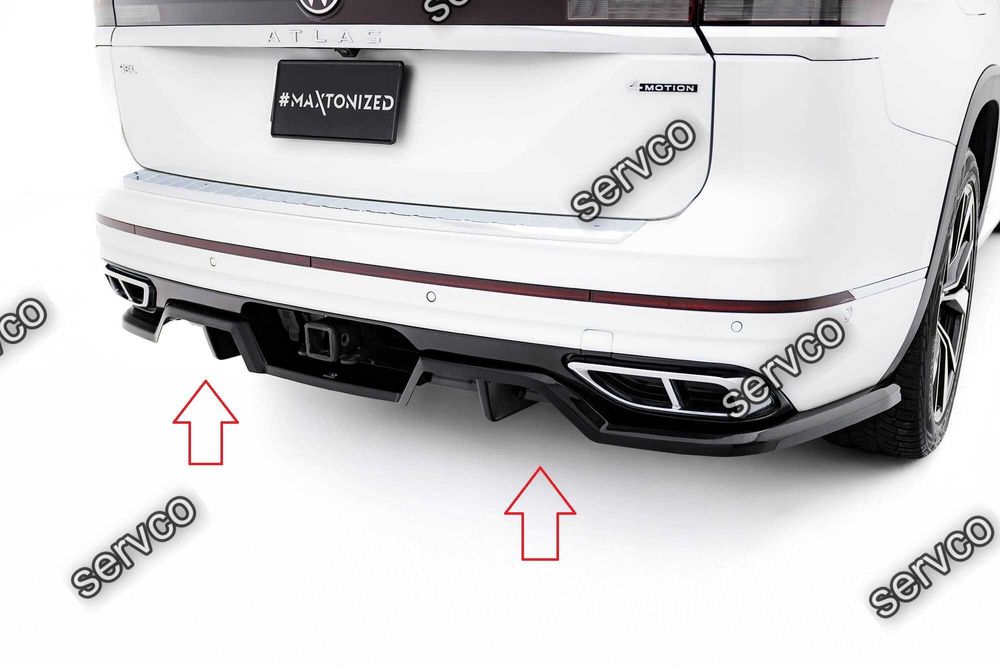 Pachet Set Splitter Exterior Lip Prelungiri Body kit tuning Volkswagen Atlas R-Line Mk1 Facelift 2 2023- v2 - Maxton Design