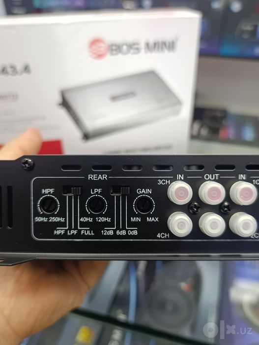 Usilitel BOS-43.4  4-kanalli 3000W avtomobil kuchaytirgich yangi