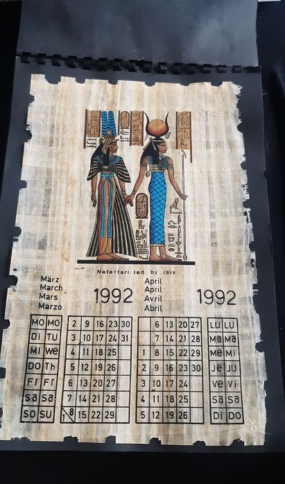 Vand calendar pe papirus din 1992