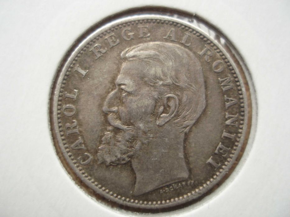 ROMANIA - 50 Bani 1885, Ag835, CAROL I, L13.63