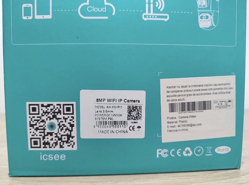 Camera supraveghere 8 megapixeli cu 2 lentile cu aplicatia iCess !!!