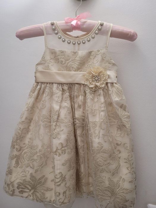 Детска рокля- Златисто ламе