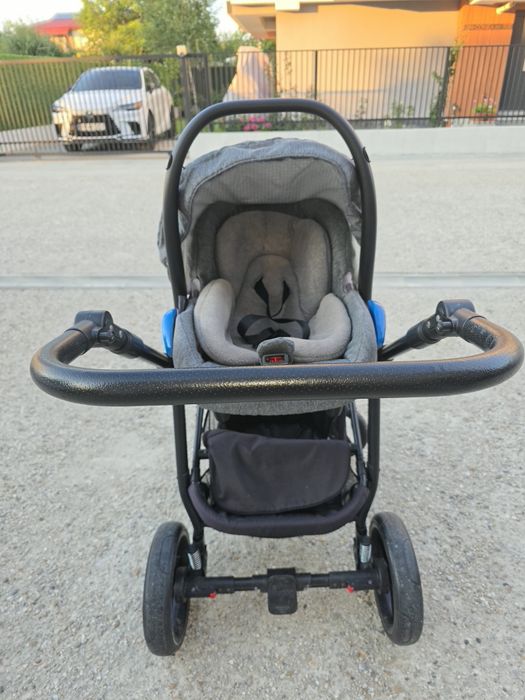 Cărucior 3 în 1 Adamex Reggio – complet echipat, stare foarte bună