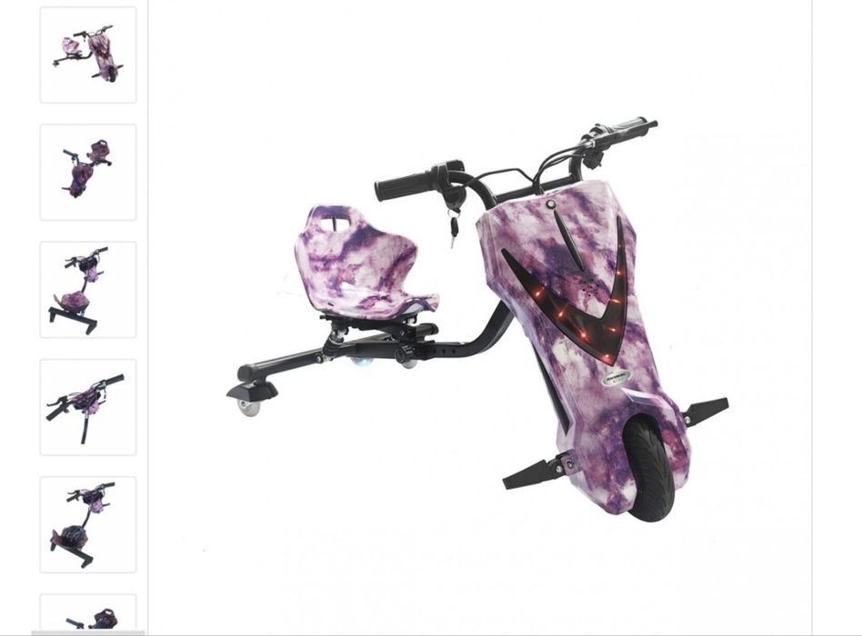 tricicleta drift 350w + casca +genuchiera