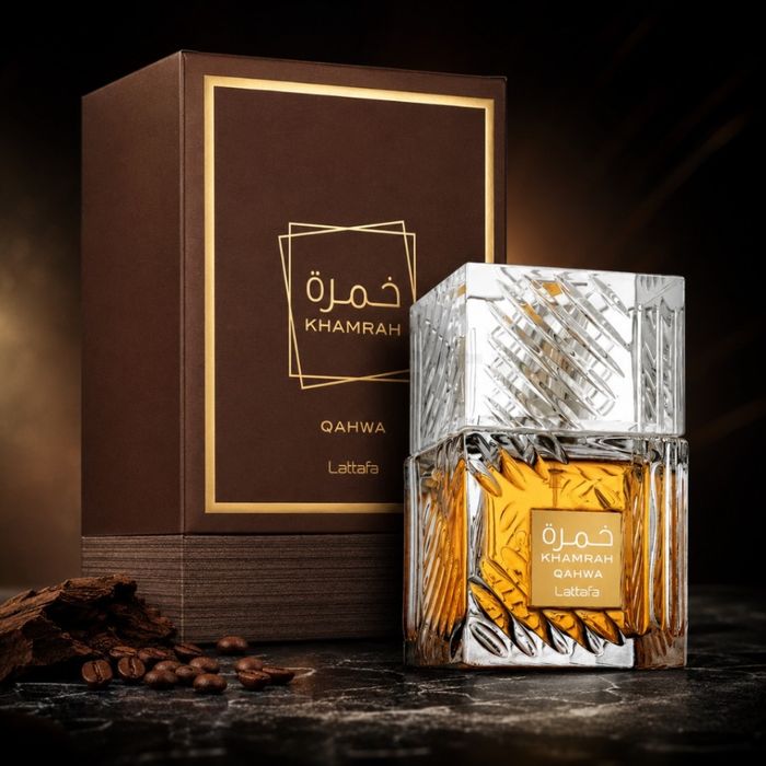 Lattafa Khamrah Qahwa EDP 100ml - Пристрастяващ ориенталски аромат с кафе, ванилия и топли подправки за него и нея