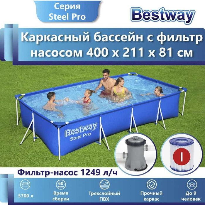 Бассейн каркасный 300*200х66см