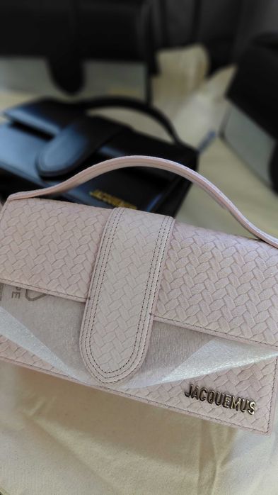 Оригинална кожена чанта Jacquemus Le Grand Bambino Pink