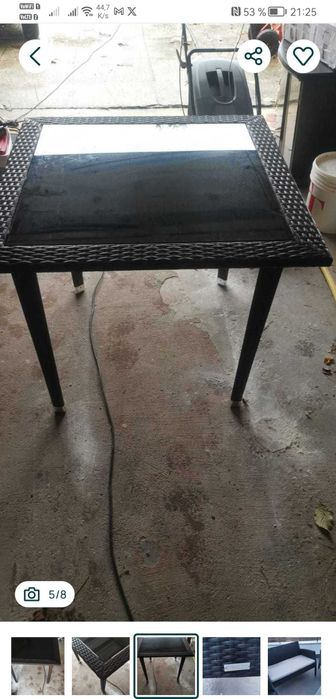 banca gradina terasa ratan sintetic impletit