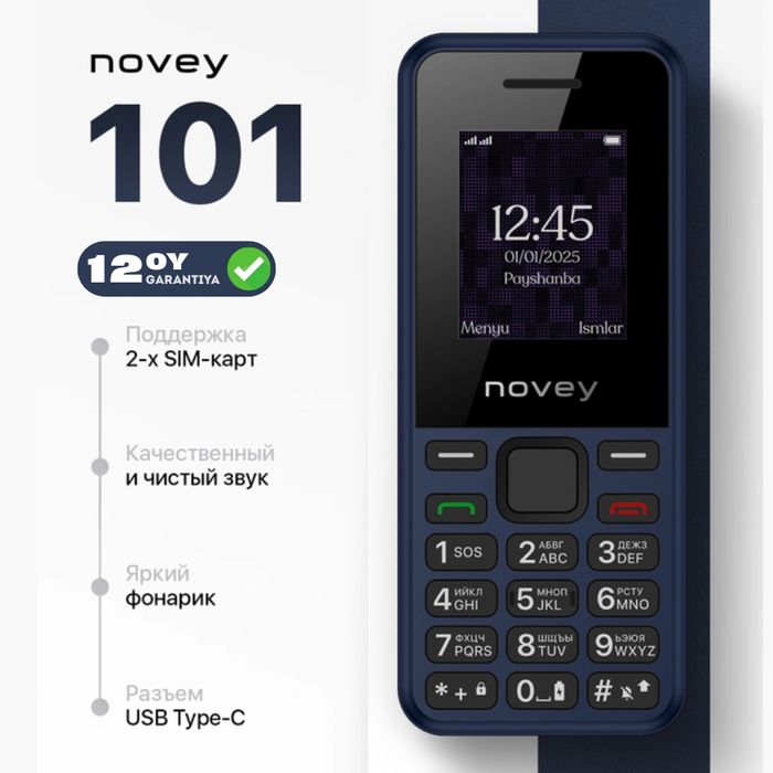 Novey telefonlari knopka arzon narxlada