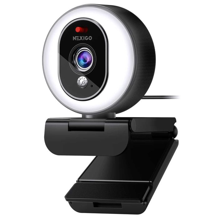 Webcam camera Web NexiGo N680E FullHD cu inel de lumina, Auto focus noua sigilata
