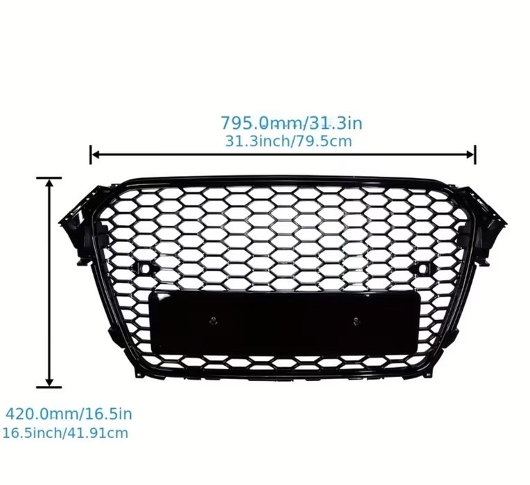 Grila Centrala fagure Audi A4 B8  FL Facelift negru lucios plastic ABS