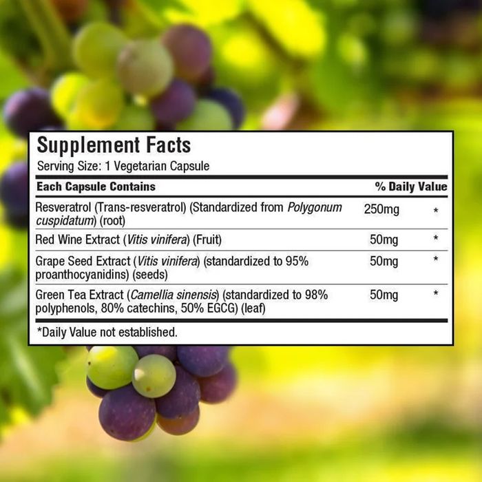 TruNature Resveratrol Plus 140 веганских капсул