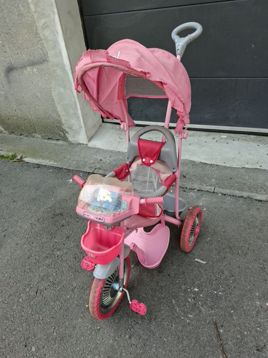 Tricicletă pentru copii DHS Merry Ride, de culoare roz
