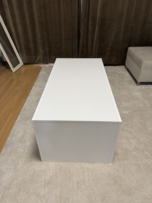 Masa de Cafea Alb Lucios - 120 x 60 x 50