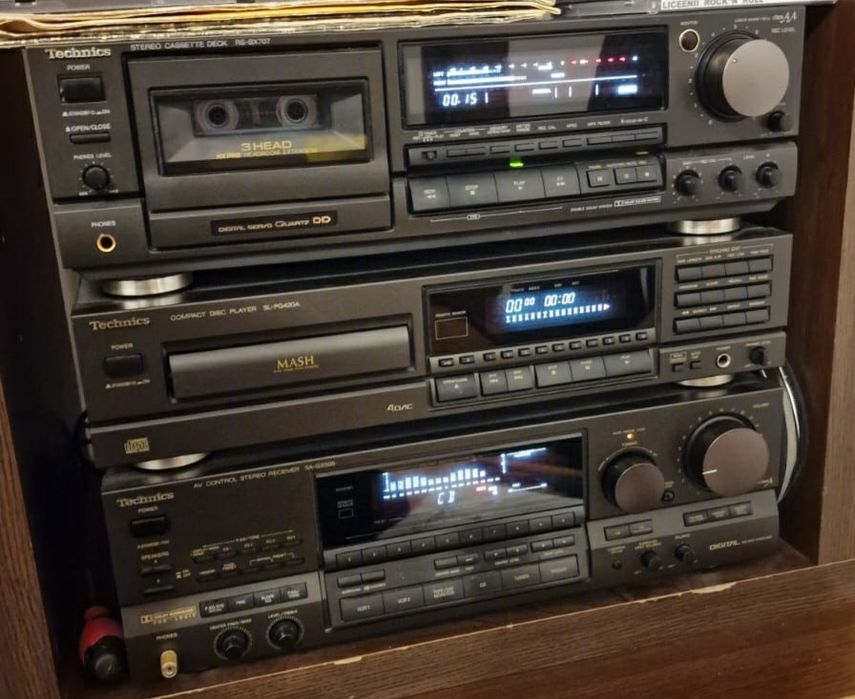 Linie Technics,Receiver SA GX 505, deck RS BX 707, CD-PLAYER SL PG420A