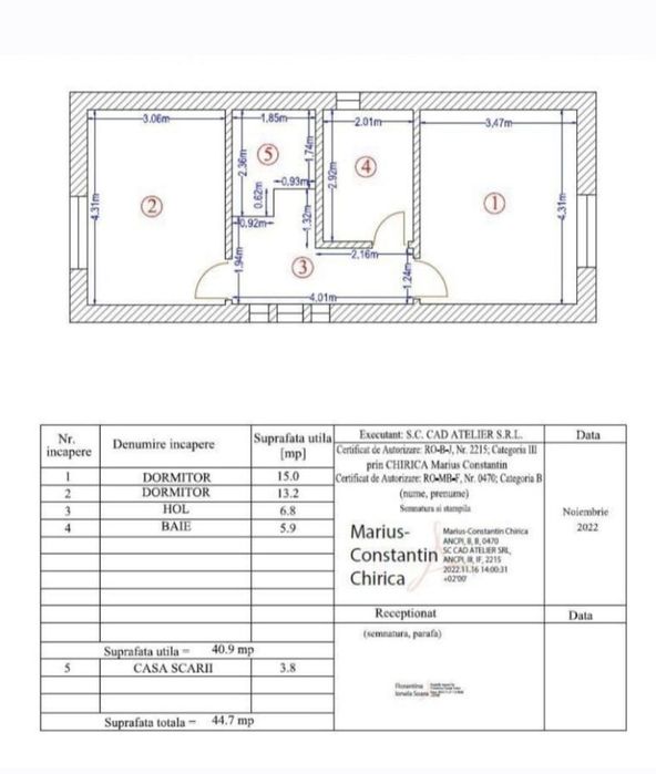 Casa P+1Etaj 3 Camere 2 Bai Teren 500 mp. Măgurele Ilfov