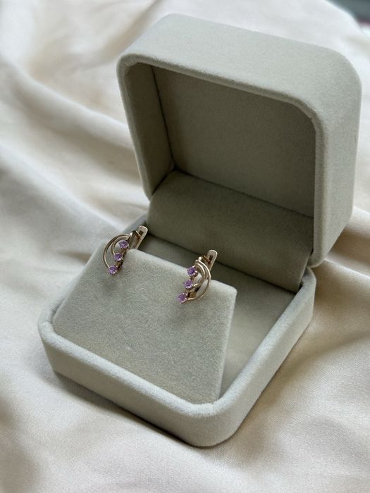 Золотые серьги 583 проба