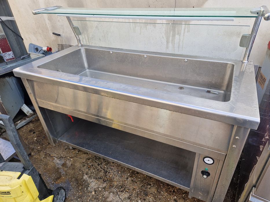 Dulap cald, masa calda expunere, bain Marie cu vitrina