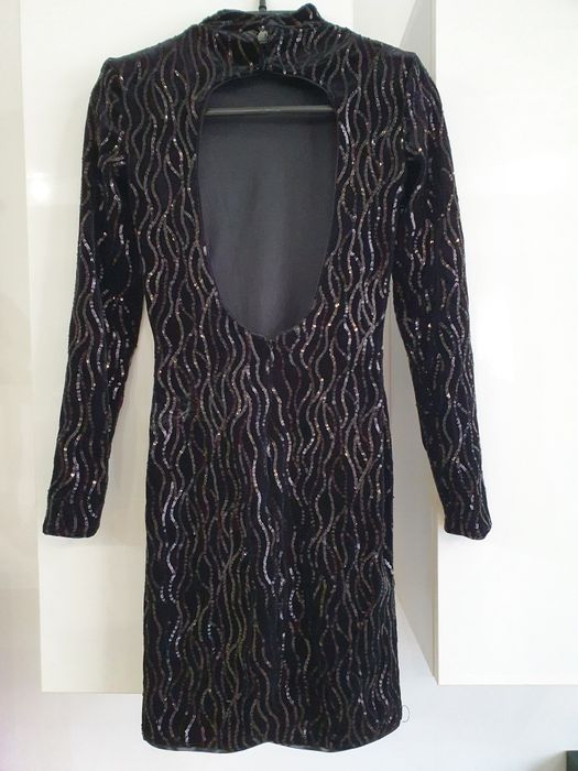 Rochie petrecere / eveniment din catifea cu paiete