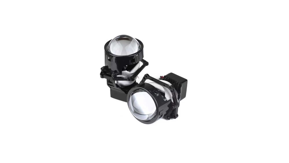Set 2 lupe Bi-LED auto 3 inch A108, 6000K, 9–32V, fază scurtă și fază lungă