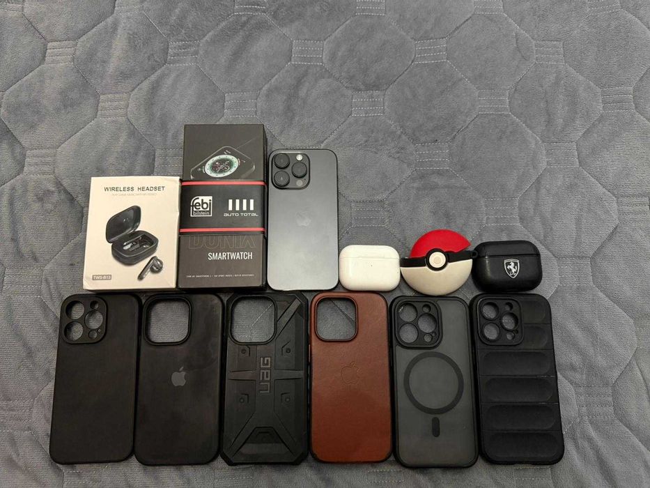 iPhone 14 Pro - Negru 128GB Stare 10/10 Baterie +  Airpods Pro Gen 1