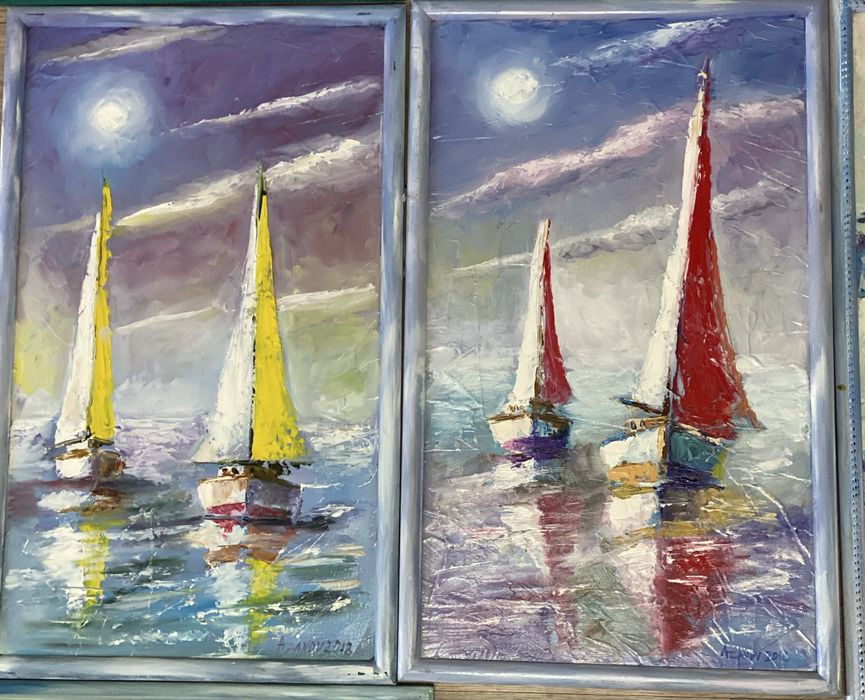 Картины маслом на грунтованом двп