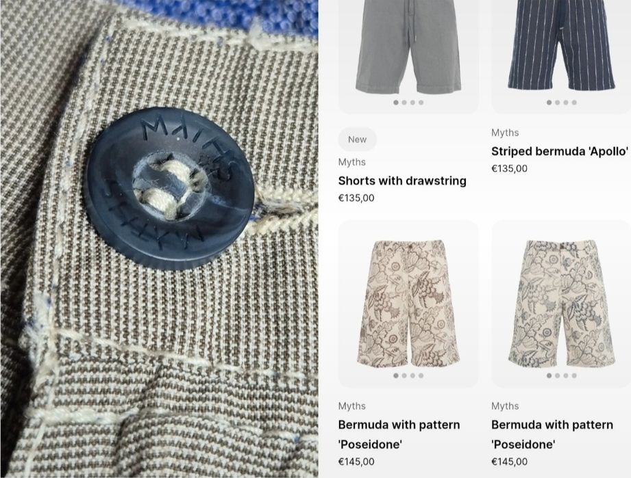 Pantaloni scurți exclusiviști Myths Italia, Barbati - M