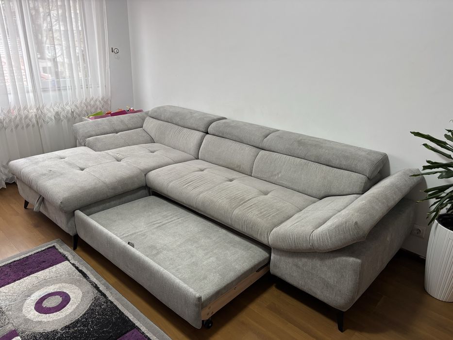 Vând colțar extensibil cu ladă de dopozitare