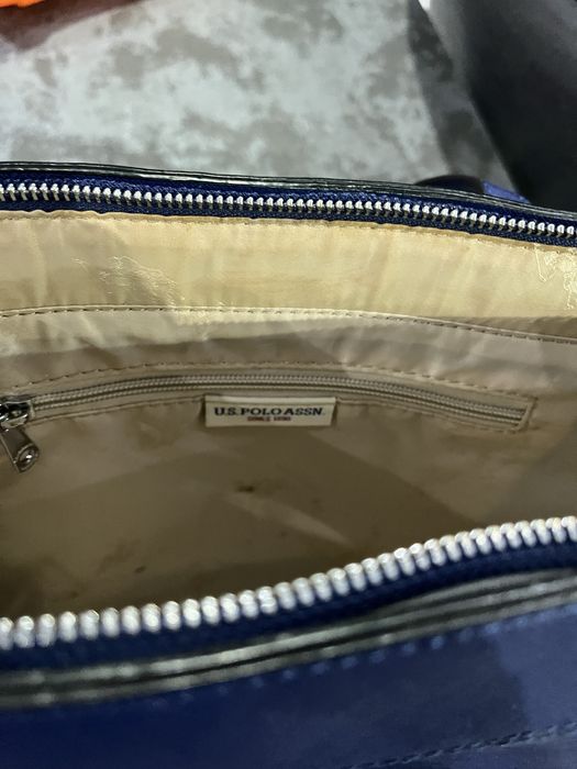Голяма синя дамска чанта U.S. Polo ASSN.